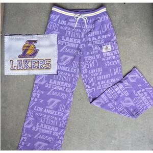 LAKERS NBA Women's Wide Leg Flare Sweatpants Size Small Basketball NBA Apparel